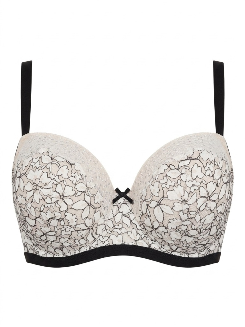 Victoria’s Secret Dream Angels Lightly Padded Demi Bra - Cream & Black 38DDD